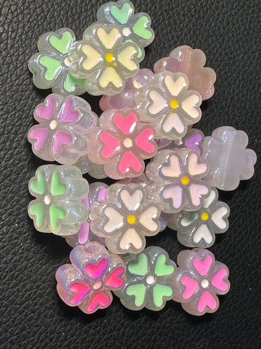 Five (5) beads included/ Mixed colors of loose acrylic beads acrylic shaped/ Perfect for pen beading/ jewelry making/ random/ assorted