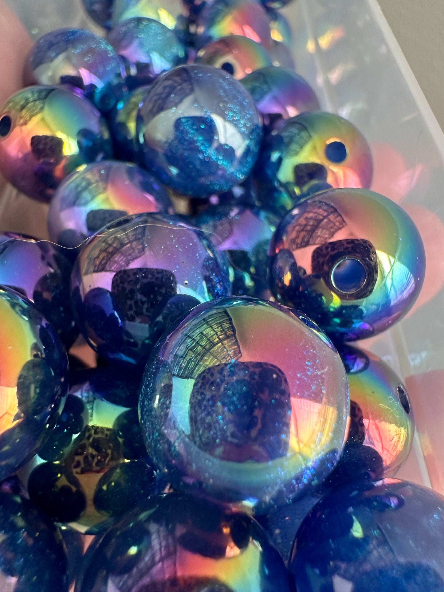 Glitter galaxy beads included/fancy Bead/ beadable pen/ keychain bead/assorted colors