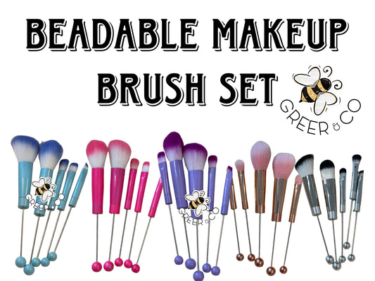 Beadable Make up brush set/ beadable items