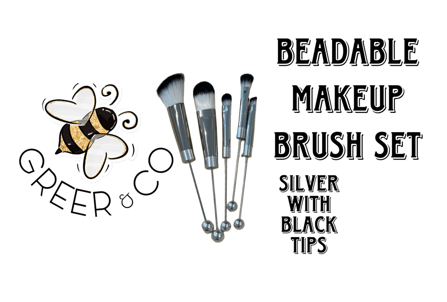 Beadable Make up brush set/ beadable items