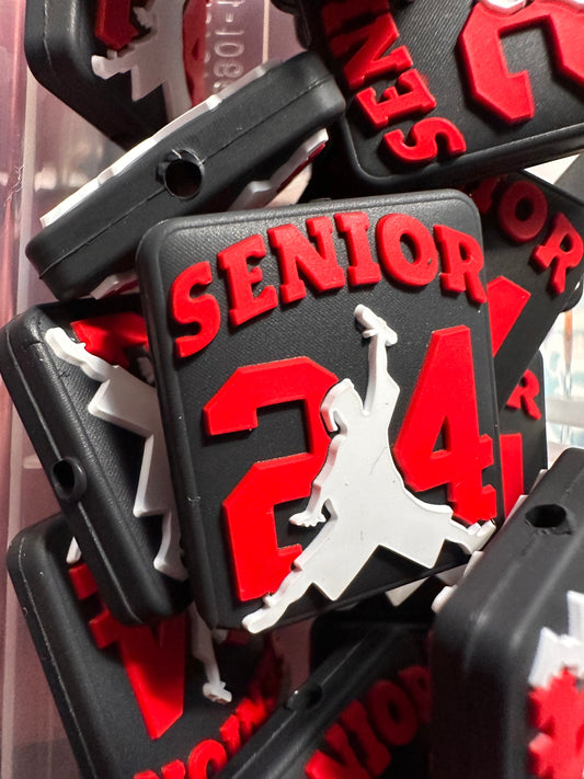 Senior class 2024/ Graduate / Focal Bead/ beadable pen/ Silicone  bead/ keychain bead/ DIY/ senior/ graduation/ 2024