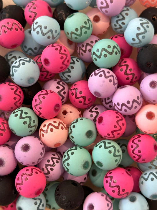 Aztec beads/ Perfect for pen beading /jewelry/ perfect to go with western focals /Ten (10) random color