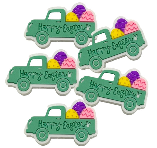 Old truck focal beads/ beadable pen/ Silicone bead/ keychain bead/ Easter/