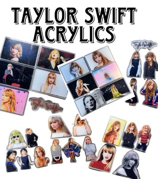 Taylor Swift Badge Reel acrylic pieces/ badge reel/ badge reel DIY/ phone case DIY/ keychain DiY/32 designs to choose from/ double sided/ 8cm