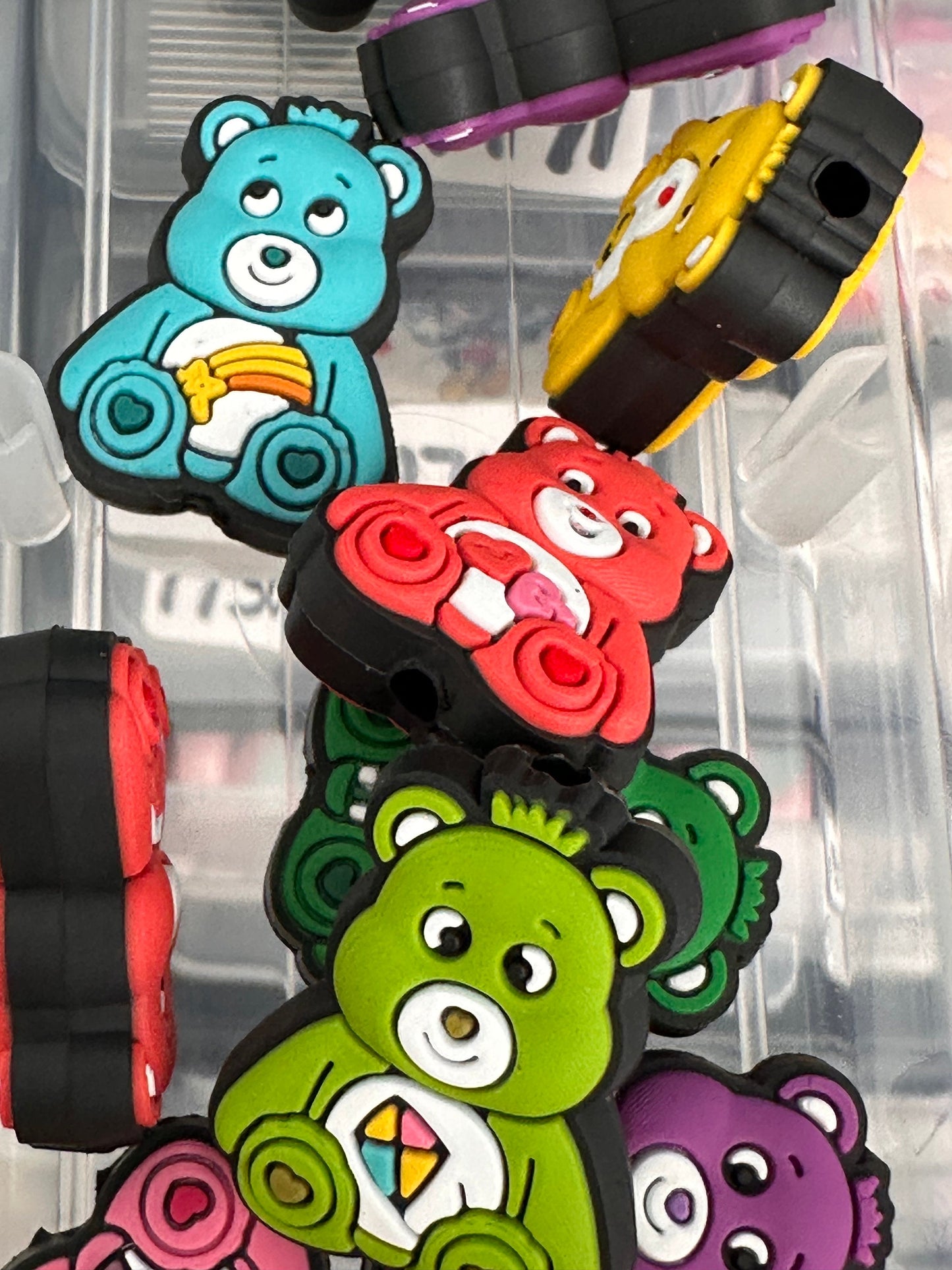 Bear Focal Bead/ beadable pen/ Silicone bead/ keychain bead/DIY/ CB
