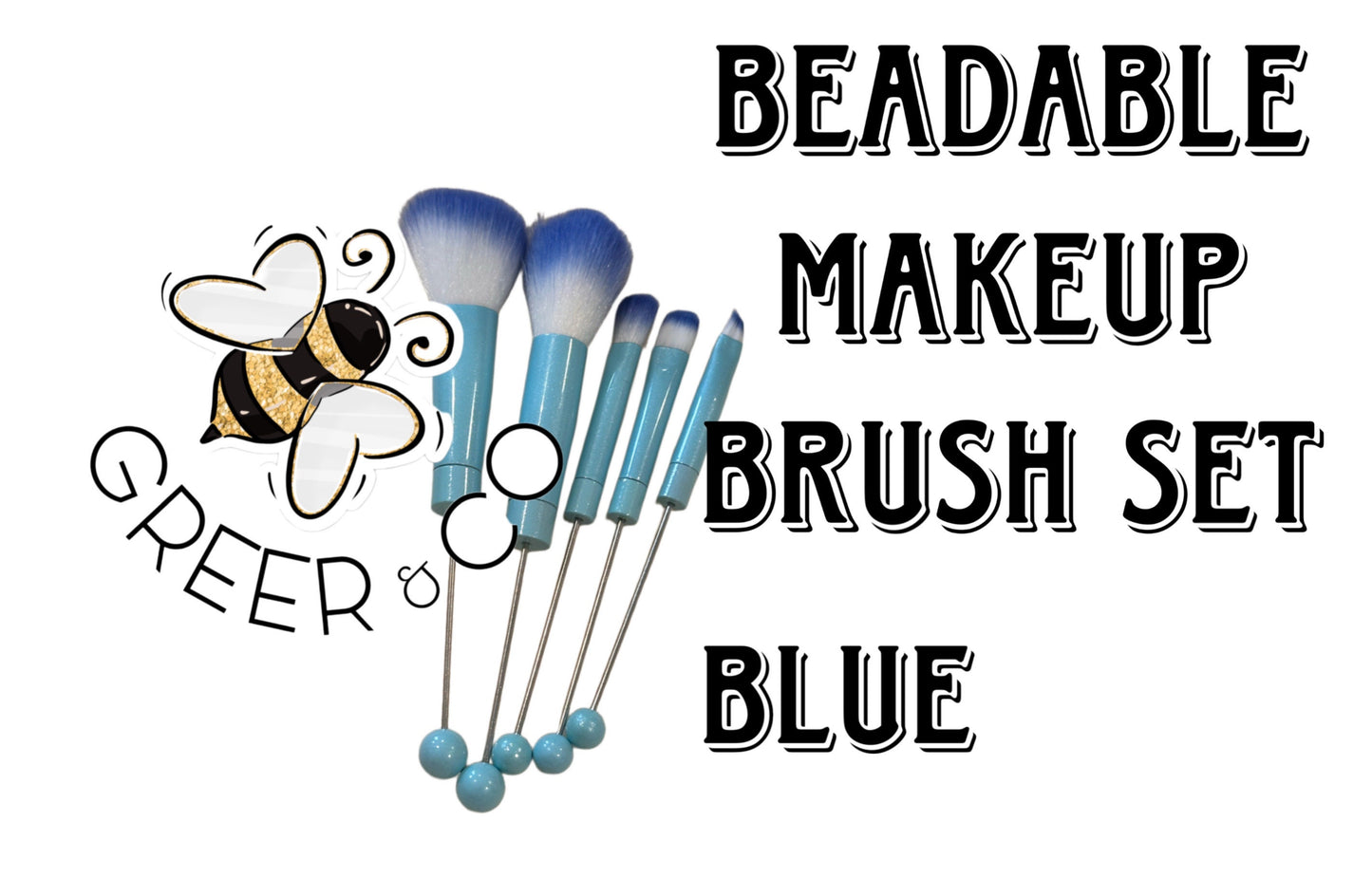 Beadable Make up brush set/ beadable items