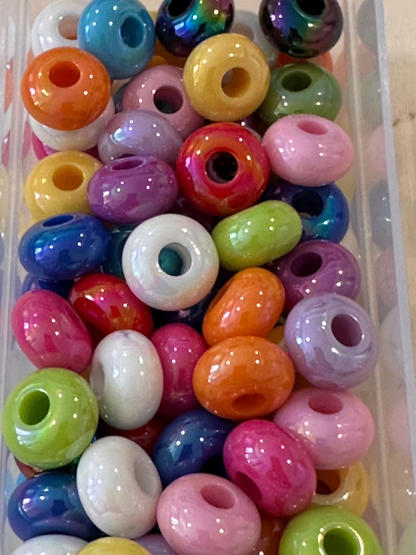 Acrylic spacer beads/ jewelry/ beadable pen beads/ keychain bead/ DIY/ approximately 12mm/